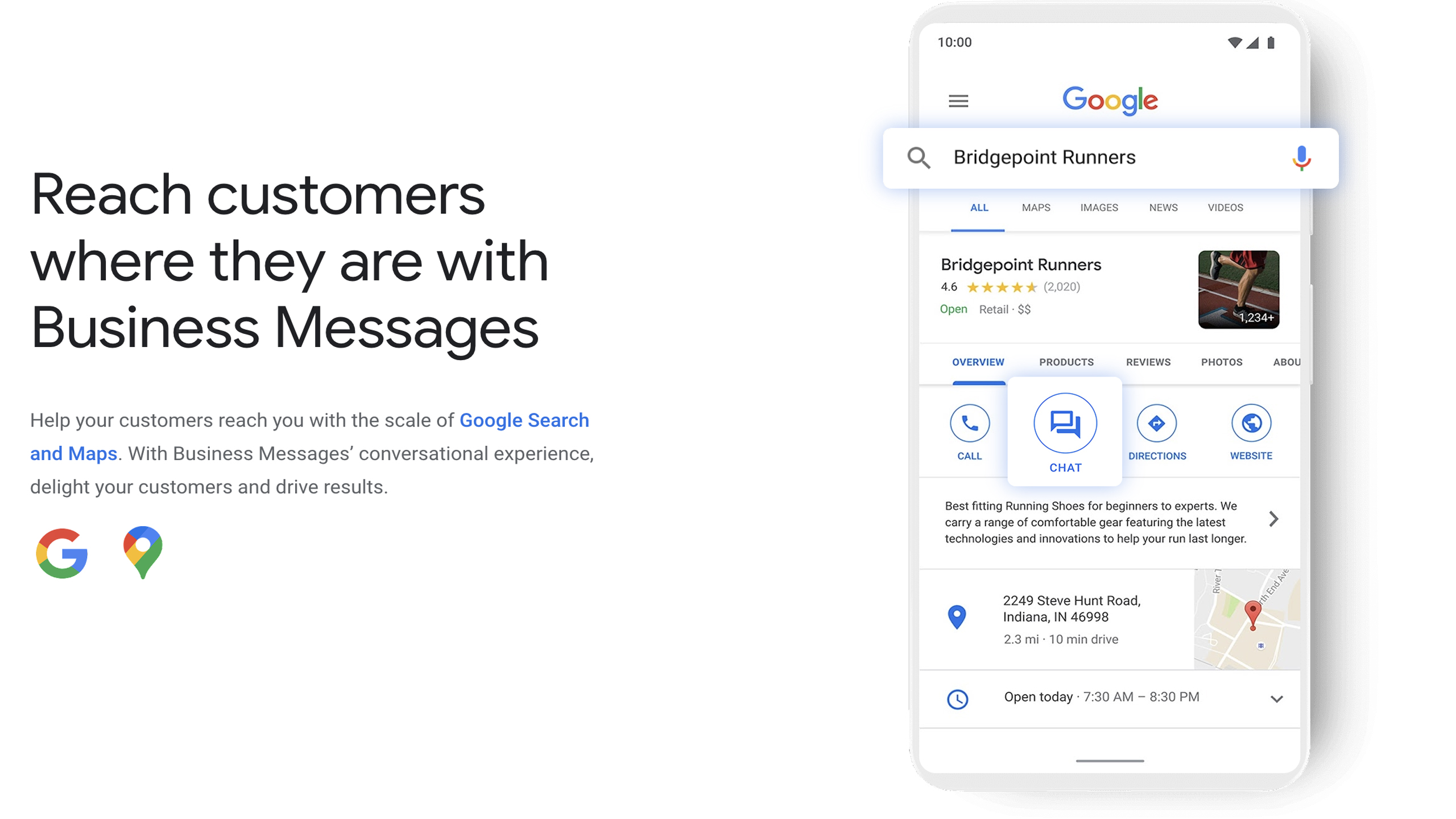 Google Business Message là một dịch vụ miễn phí của Google cho các doanh nghiệp. Nó cho phép khách hàng liên hệ với doanh nghiệp của họ bằng cách gửi tin nhắn trực tiếp trên trang doanh nghiệp trên Google Maps hoặc khi tìm kiếm trên Google.